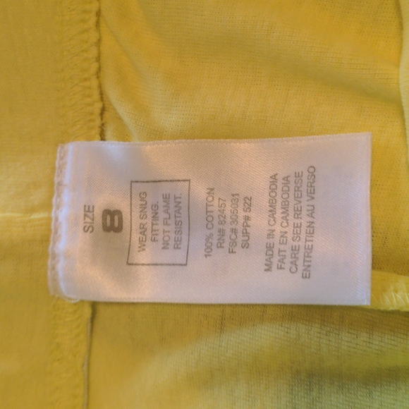 Nickelodeon SpongeBob (8) Yellow PJ 2pc Set (Brand New In Original Package) - Picture 9 of 10